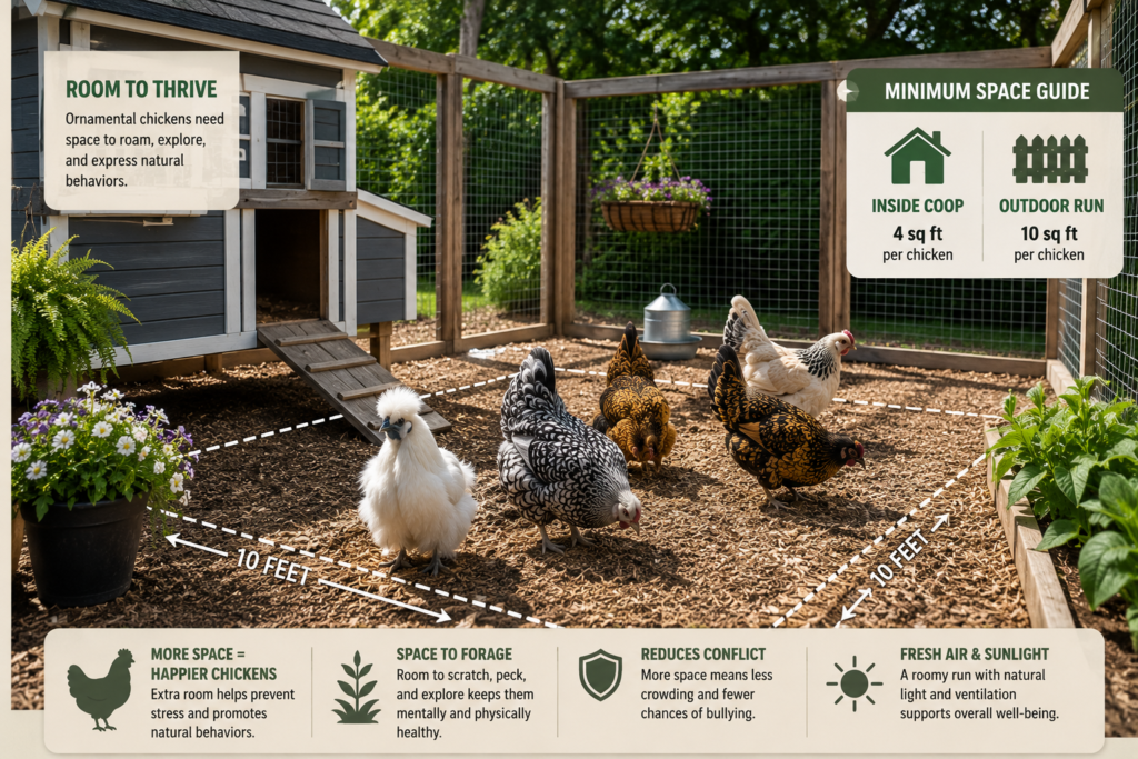 How Much Space Do Ornamental Chickens Really Need?
