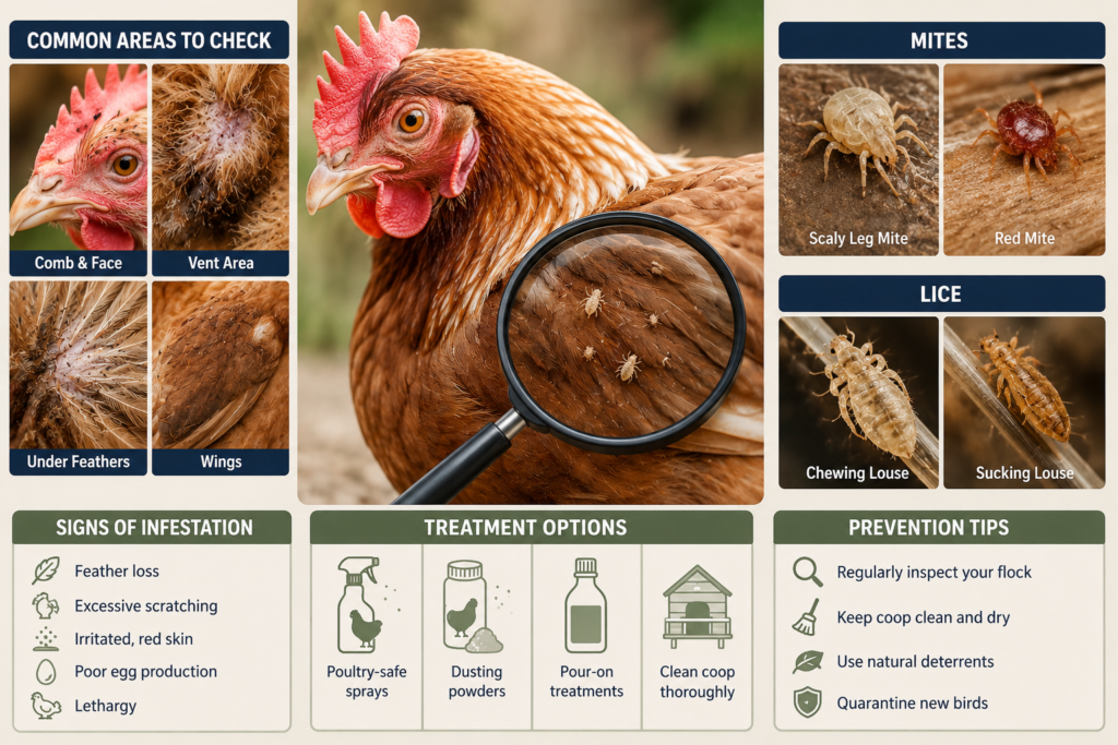 Mites and Lice in Chickens: Identification and Treatment