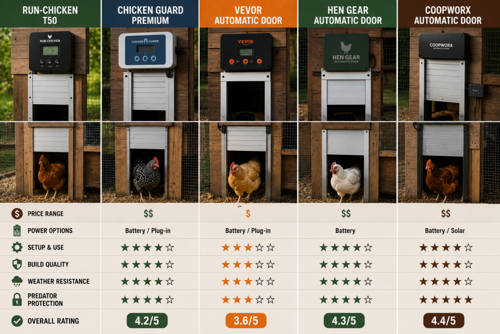Best Automatic Coop Doors: A Real-World Comparison